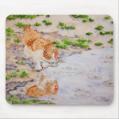 Herfst de Chicken Mousepad Muismat (Voorkant)