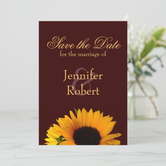 Herfst De datumbekendmaking opslaan Save The Date (Staand voorkant)