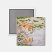 Herfst de Kippenmagneet Magneet (Voorkant / Achterkant)