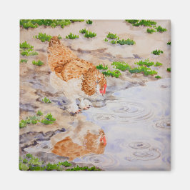 Herfst de Kippenmagneet Magneet