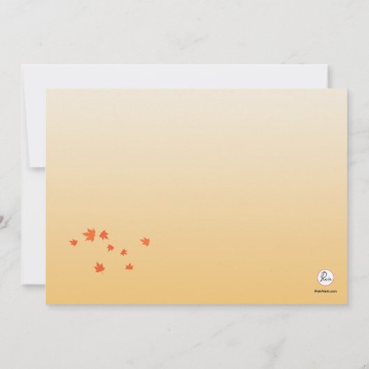 Herfst - de Uitnodiging van de Boom (Achterkant)