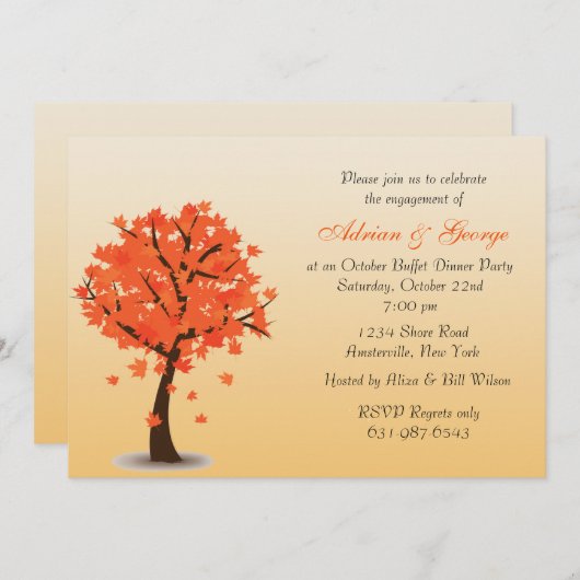 Herfst - de Uitnodiging van de Boom (Voorkant / Achterkant)