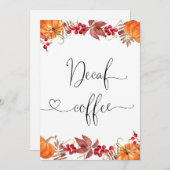 Herfst Decaf-koffiekaart Kaart (Voorkant / Achterkant)