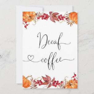 Herfst Decaf-koffiekaart Kaart