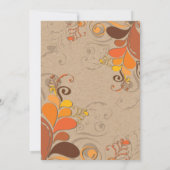 Herfst Deco Floral zwaait met kraftpapier Kaart (Achterkant)