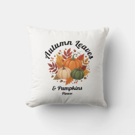 Herfst Decor met pompoenen en herfstbladeren Kussen