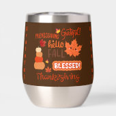 Herfst Decor Pompoen Thanksgiving op Bruin | (Achterkant)