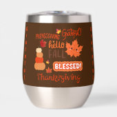 Herfst Decor Pompoen Thanksgiving op Bruin | (Voorkant)