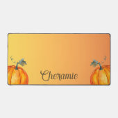 Herfst Decor Pompoenen Gepersonaliseerd Bureaumat (Voorkant)