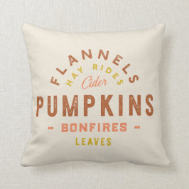 Herfst Decor Pumpkins Hay Rides Cider Bonfire Kussen