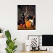 Herfst decoratie op tafel print (Thuiskantoor)