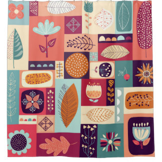 Herfst Decoratieve  Achtergrondkunst Douchegordijn