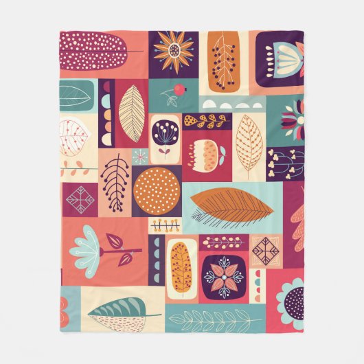 Herfst Decoratieve Achtergrondkunst Fleece Deken (Voorkant)