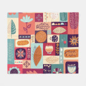 Herfst Decoratieve Achtergrondkunst Fleece Deken (Voorkant (Horizontaal))