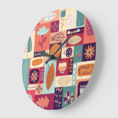 Herfst Decoratieve  Achtergrondkunst Grote Klok (Hoek)