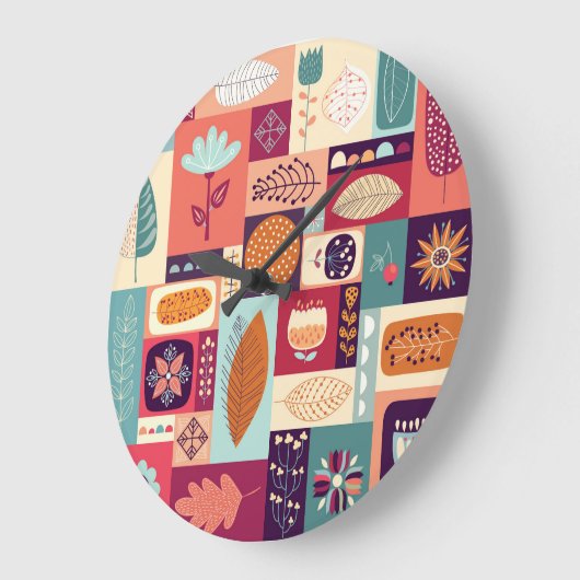 Herfst Decoratieve  Achtergrondkunst Grote Klok (Hoek)