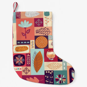Herfst Decoratieve Achtergrondkunst Kleine Kerstsok