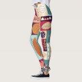 Herfst Decoratieve Achtergrondkunst Leggings (Links)