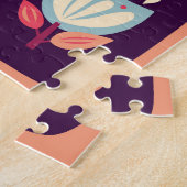 Herfst Decoratieve  Achtergrondkunst Legpuzzel (Zijkant)