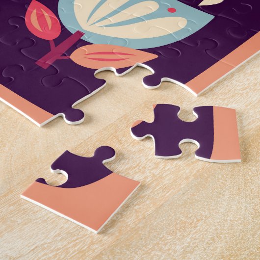 Herfst Decoratieve  Achtergrondkunst Legpuzzel (Zijkant)