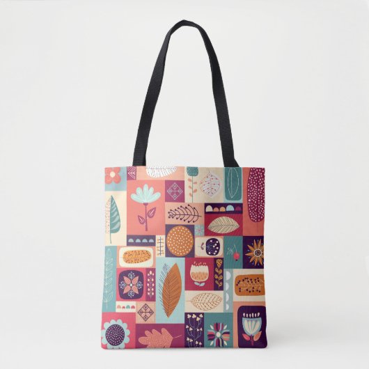 Herfst Decoratieve Achtergrondkunst Tote Bag (Voorkant)