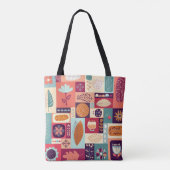 Herfst Decoratieve Achtergrondkunst Tote Bag (Achterkant)