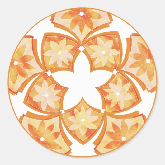 Herfst Decoratieve Bloemen Tegels Sticker (Voorkant)