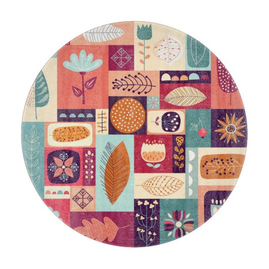 Herfst decoratieve vintage achtergrondkunst snijplank (Voorkant)