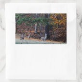 Herfst Deer in de afstand Rechthoekige Sticker (Tas)