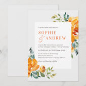 Herfst Delight Herfst Huwelijksuitnodigingen AUD Bedankkaart (Voorkant / Achterkant)