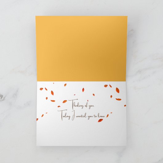 Herfst denken aan jou kaart (Binnen)