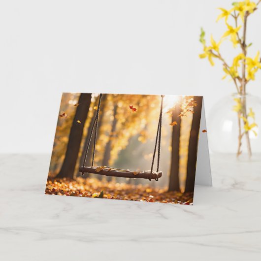 Herfst denken aan jou kaart (Gele Bloem)