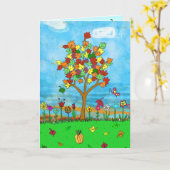 Herfst denken aan u in de herfst laat u denken kaart (Gele Bloem)