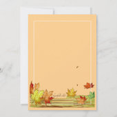 Herfst Dennenkegels Uitnodiging (Achterkant)