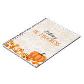 Herfst Design Editing in Progress Notitieboek (Linkerzijde)