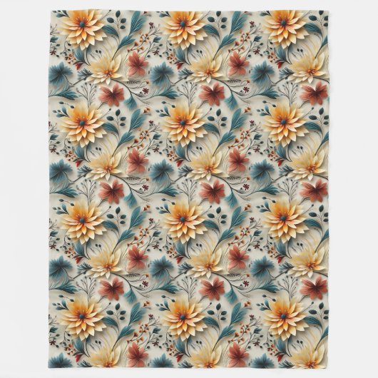 Herfst design fleece deken (Voorkant)