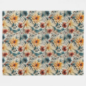 Herfst design fleece deken (Voorkant (Horizontaal))
