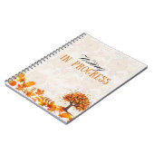 Herfst Design Schrijven in Progress Notitieboek (Linkerzijde)