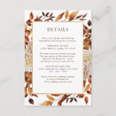 Herfst Detail Bruiloft Informatiekaartje (Voorkant)