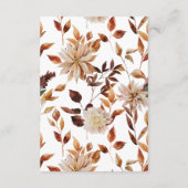 Herfst Detail Bruiloft Informatiekaartje (Achterkant)