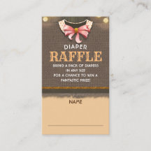 Herfst Diaper Raffle Ticket Enclosure Kaart