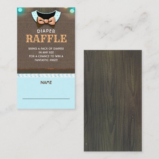 Herfst Diaper Raffle Ticket Enclosure Kaart (Voorkant / Achterkant)