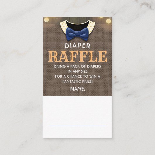 Herfst Diaper Raffle Ticket Enclosure Kaart (Voorkant)