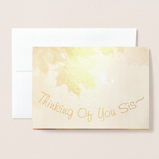 Herfst die aan je denkt is folie kaarten (Voorkant met envelop)