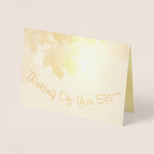 Herfst die aan je denkt is folie kaarten (Voorkant)