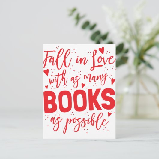 herfst die zoveel mogelijk verliefd is op boeken briefkaart (Staand voorkant)