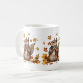 Herfst Dieren Koffie Mok (Voorkant links)