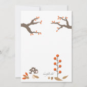 Herfst Dieren Uitnodiging (Achterkant)
