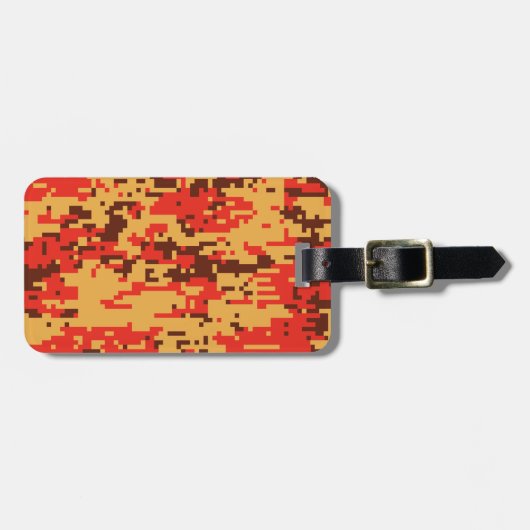 Herfst Digital Camo Pattern Bagagelabel (Voorkant horizontaal)