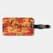 Herfst Digital Camo Pattern Bagagelabel (Achterkant horizontaal)